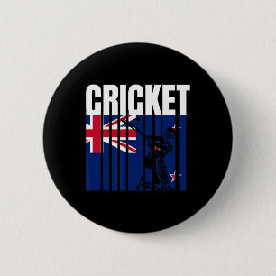 Cricketspeler 4  ronde button 5,7 cm