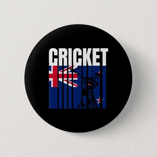 Cricketspeler 4 ronde button 5,7 cm (Voorkant)