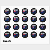 Cricketspeler 4  ronde sticker (Vel)