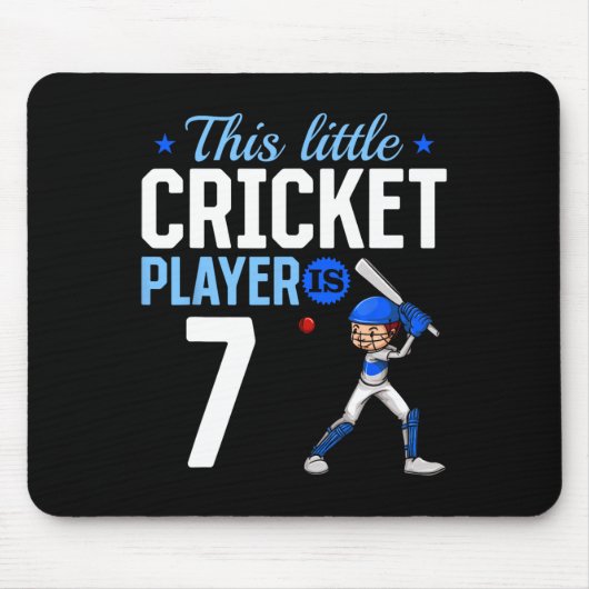 Cricketspeler 7e verjaardag muismat (Voorkant)