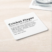 Cricketspeler Cadeau Gepersonaliseerde Onderzetter (Schuin)