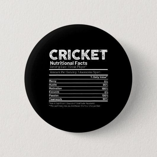 Cricketspeler Cadeau voor mannen Ronde Button 5,7 Cm (Voorkant)