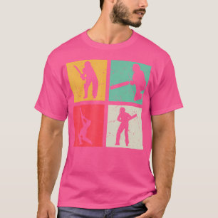 Cricketspeler Cricket Silhouette Cricketing Crick T-shirt