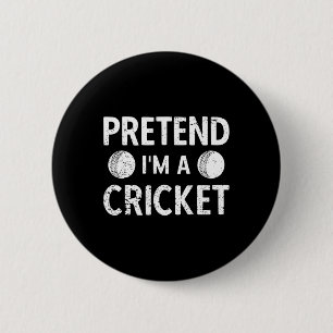 Cricketspeler Cricket Sport Vintage Cricket 8  Ronde Button 5,7 Cm