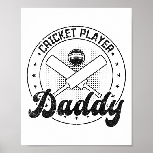 Cricketspeler Daddy Poster (Voorkant)