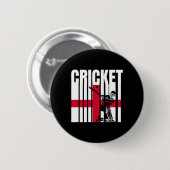 Cricketspeler Engelse vlag Ronde Button 5,7 Cm (Voorkant /achterkant)