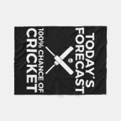 Cricketspeler fleece deken (Voorkant (Horizontaal))