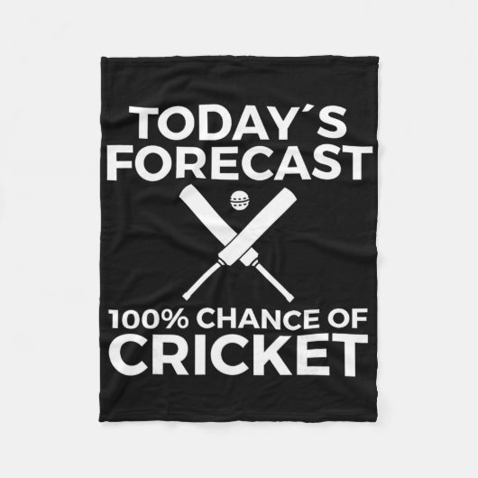 Cricketspeler fleece deken (Voorkant)