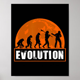 Cricketspeler Funny Cricket Menselijke evolutie  Poster