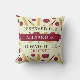 Cricketspeler gereserveerde zitplaats kussen