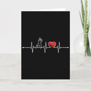 Cricketspeler Hartslag Cadeau Ekg Cricketfans Lief Kaart