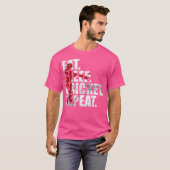 Cricketspeler Kleding Eet Slaap Cricket Herhaal Cr T-shirt (Voorkant volledig)
