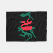 Cricketspeler ontwerp 1 fleece deken (Voorkant (Horizontaal))