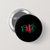 Cricketspeler ontwerp 1 ronde button 5,7 cm (Voorkant /achterkant)