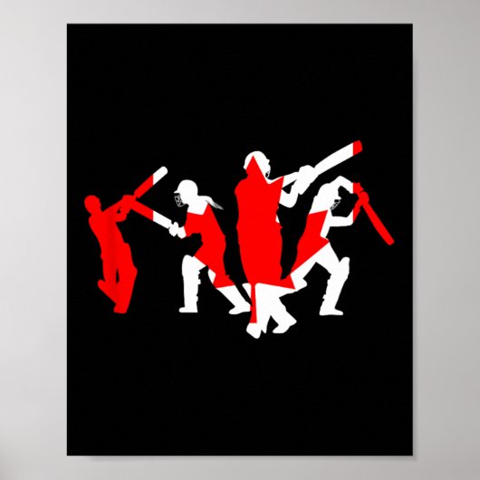 Cricketspeler ontwerp poster (Voorkant)