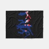Cricketspeler Ontwerpen Fleece Deken (Voorkant (Horizontaal))