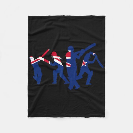 Cricketspeler Ontwerpen Fleece Deken (Voorkant)