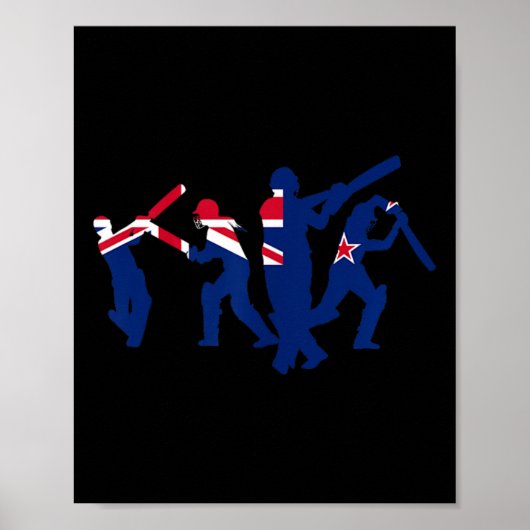 Cricketspeler ontwerpen  poster (Voorkant)