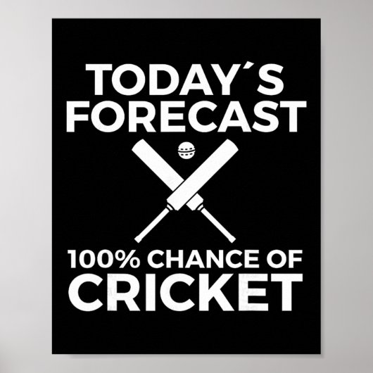 Cricketspeler  poster (Voorkant)