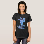 Cricketspeler Racket Scientist T-shirt (Voorkant volledig)
