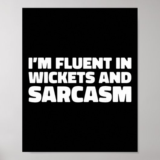 Cricketspeler Scheidsrechter - Bowler Tsman Cricke Poster (Voorkant)