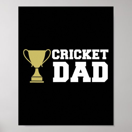 Cricketspeler Sport 1  Poster (Voorkant)