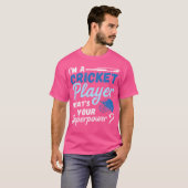 Cricketspeler Superpower Cricket Team T-shirt (Voorkant volledig)