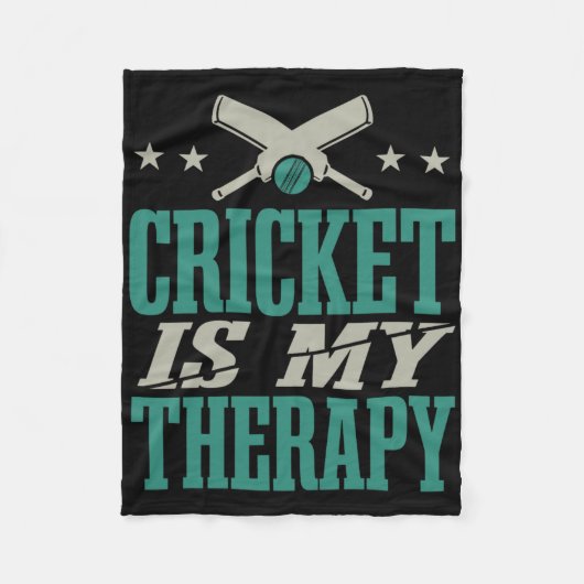 Cricketspeler trainen Cricket Fleece Deken (Voorkant)