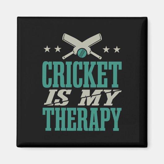 Cricketspeler trainen Cricket Magneet (Voorkant)