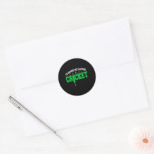 Cricketspeler trainen Cricket Mannen Ronde Sticker (Envelop)