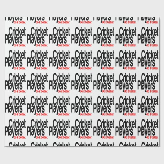Cricketspelers doen het beter cadeaupapier (Vlak)