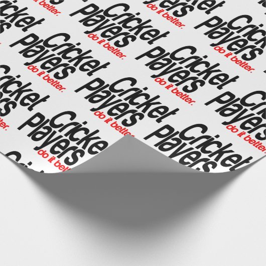 Cricketspelers doen het beter cadeaupapier (Hoek)