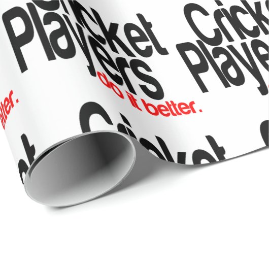 Cricketspelers doen het beter cadeaupapier (Rol Hoek)