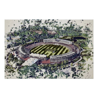 Cricketstadion Kunst - Southampton, Hampshire Perfect Poster