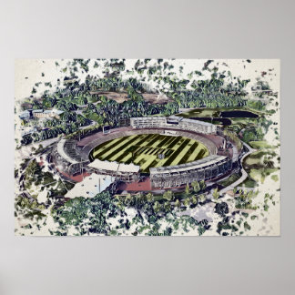 Cricketstadion Kunst - Southampton, Hampshire Poster