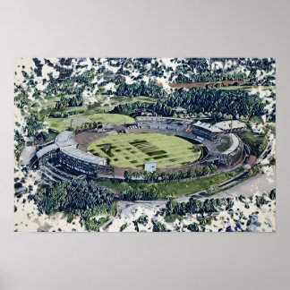 Cricketstadion Kunst - Southampton, Hampshire Poster
