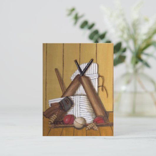  cricketstilstand briefkaart (Staand voorkant)