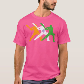 cricketteam cricketer fan Batsmen van het indiaans T-shirt
