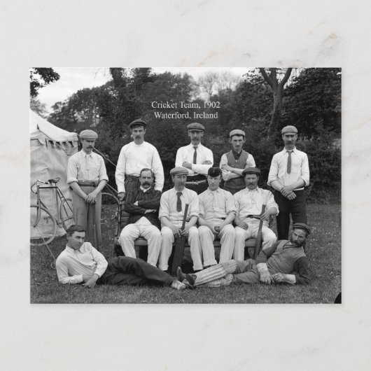 Cricketteam uit 1902, Waterford, Ierland Briefkaart (Voorkant)