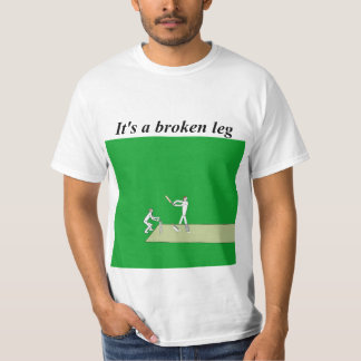 Cricketterm gebroken been t-shirt