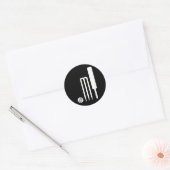 Cricketuitrusting Ronde Sticker (Envelop)