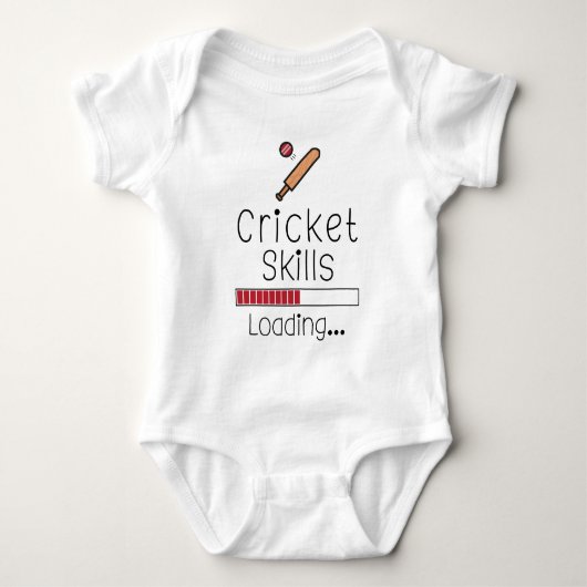 Cricketvaardigheden laden | Cricketspeler Romper (Voorkant)