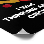 Cricketwedstrijd - Grappig luisteren - T  Poster (Hoek)