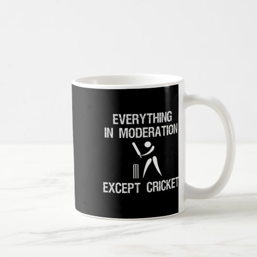 Cricketwedstrijd - Grappige Moderatie - Speler Koffiemok (Rechts)