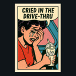 Cried in the Drive-Thru - Pop Art Heartbreak Poster<br><div class="desc">Serveer emotionele chaos met deze gedurfde pop kunst muurprint met een vrouw snikkend in haar auto, mascara strepen lopen, en een gemorste milkshake in de hand. Gestyled in retro stripboek mode met halftoonschaduw en dramatische expressie, dit portret vangt de rauwe schoonheid van liefdesverdriet met een knipoog van humor. Perfect voor...</div>