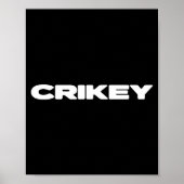 Crikey Australian Phrases Aussie Slang T  Poster (Voorkant)