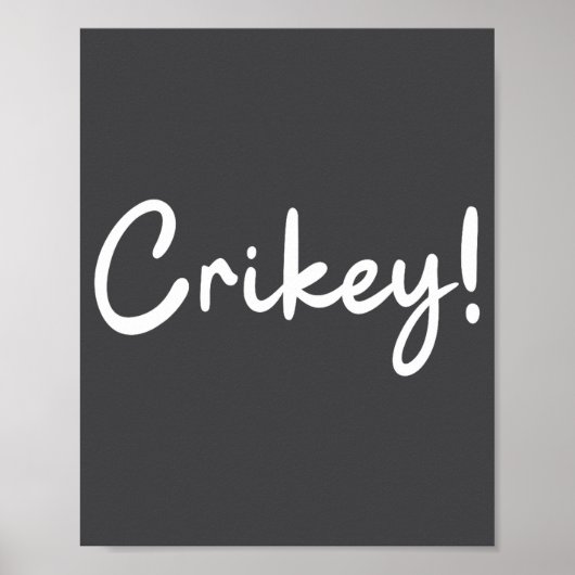 Crikey Christmas Santa Hat Matching Christmas Fami Poster (Voorkant)