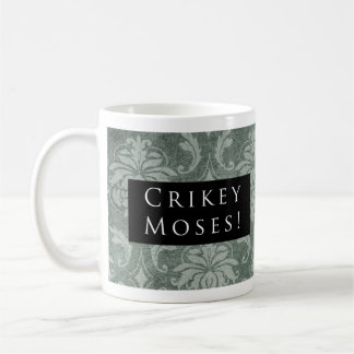 Crikey Moses. Patroon zwart Koffiemok