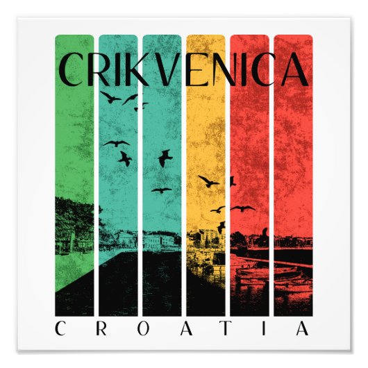 Crikvenica  foto afdruk (Voorkant)