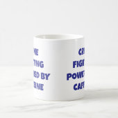 Crime Fighting Powered by Caffeine Coffee Mok (Center)